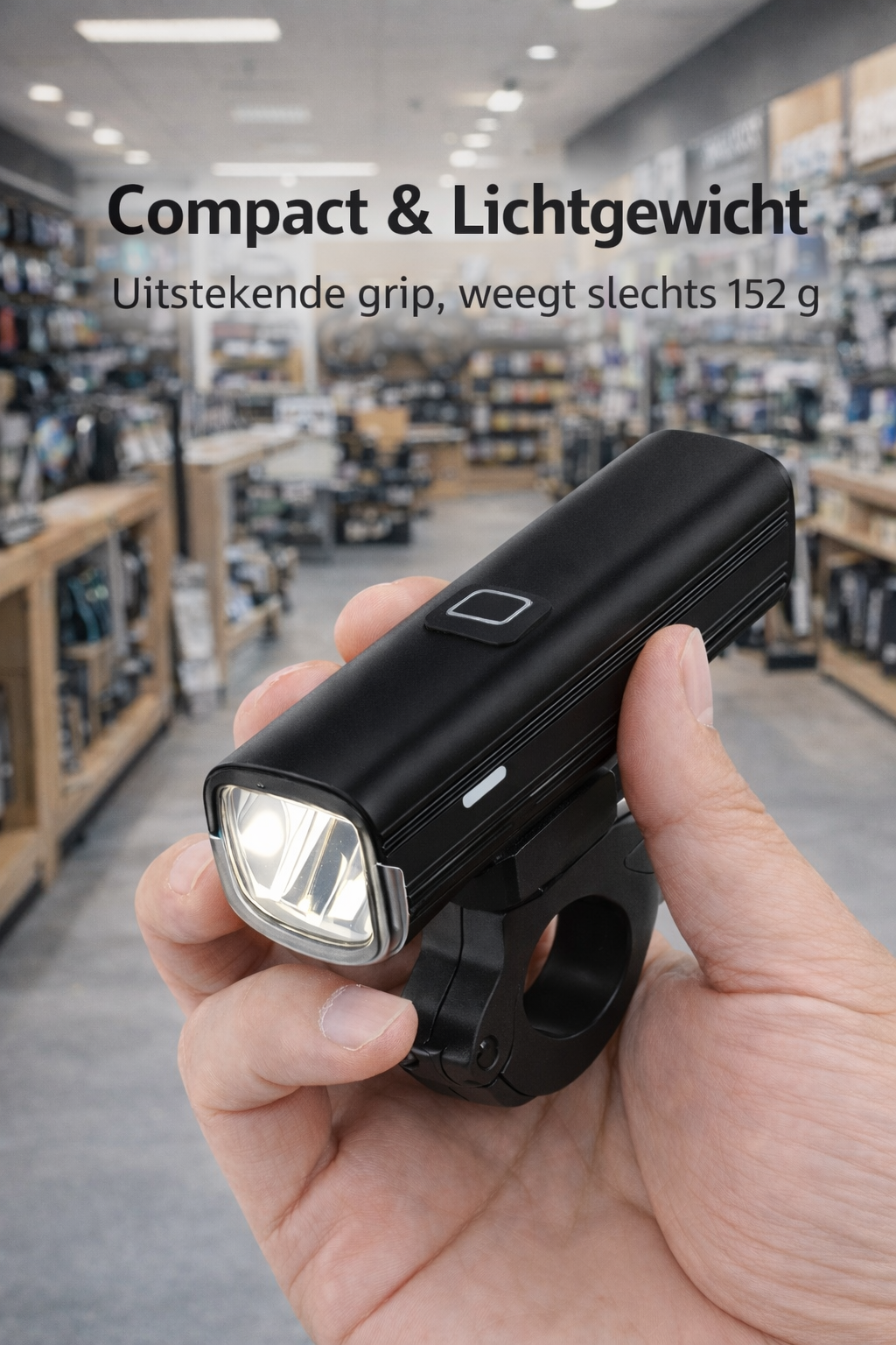 UrbanRide™ 1000 Lumen USB Oplaadbare Fietskoplamp – IPX6 Waterdicht